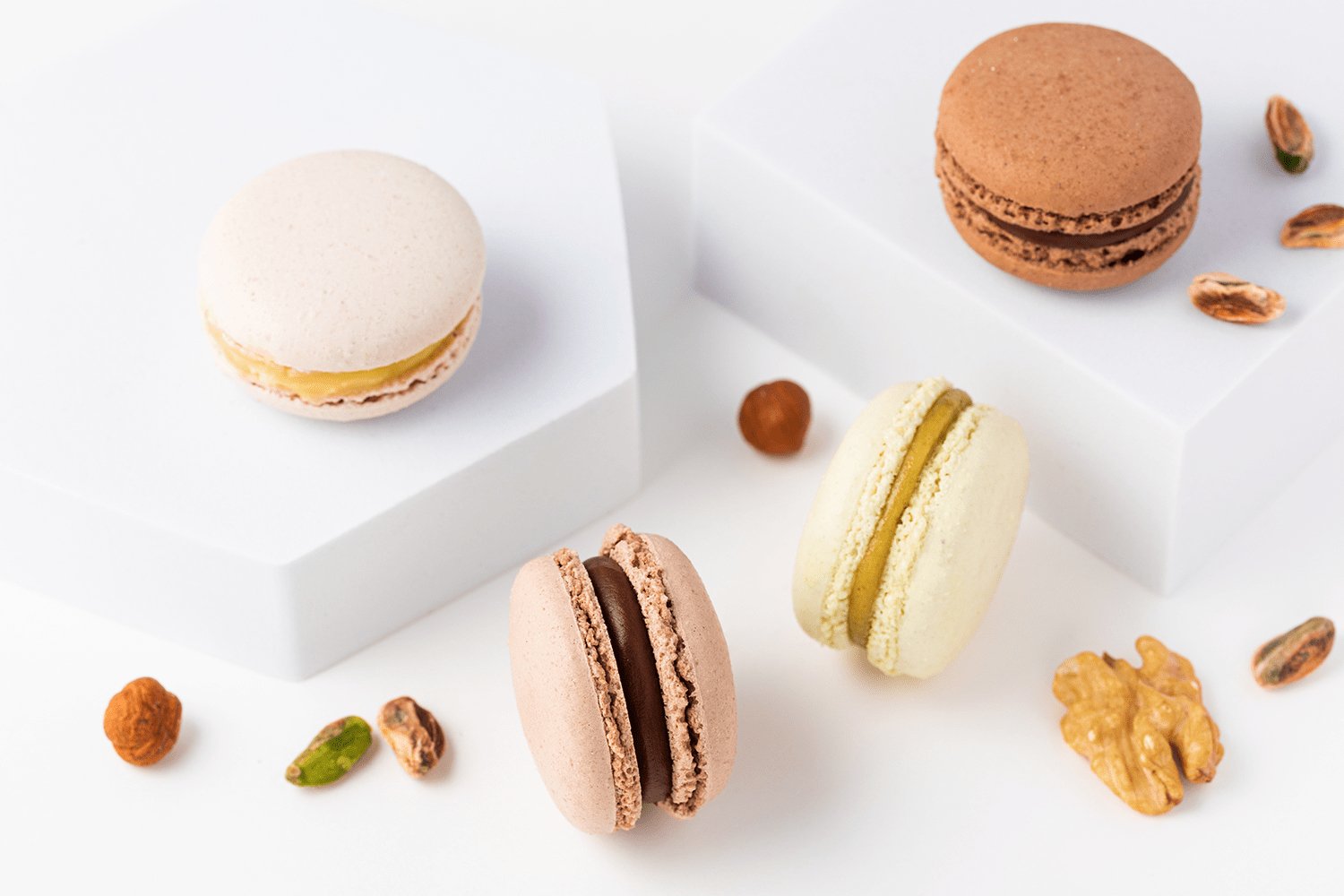 10er Box | Mini Macarons | Nussig & Schokoladig - Seidenzucker