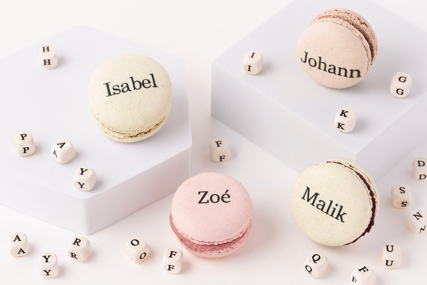 12er Box | "Name It" | Midi Macarons - Seidenzucker