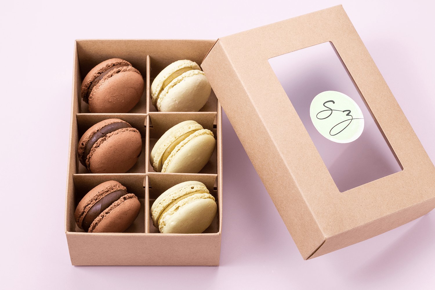12er Box | "Nutty & Chocolate" | Midi Macarons - Seidenzucker
