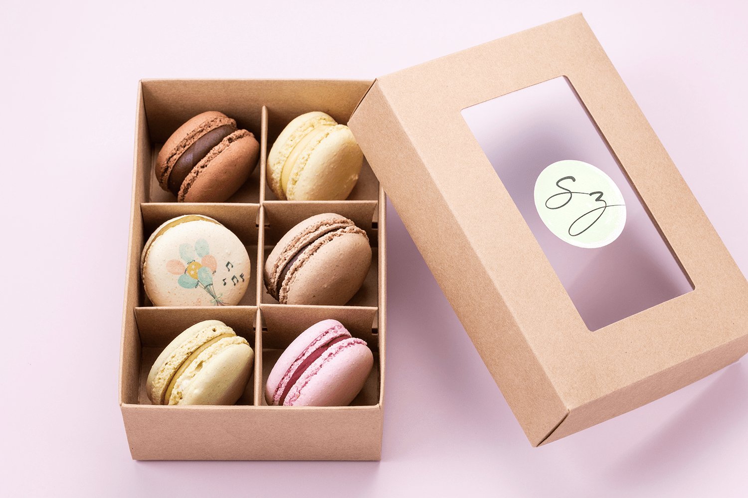 Geburtstagsbox mit Maxi Macarons | Personalisierbar mit Namen - Seidenzucker