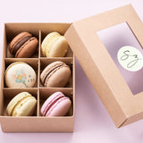 Geburtstagsbox mit Maxi Macarons | Personalisierbar mit Namen - Seidenzucker
